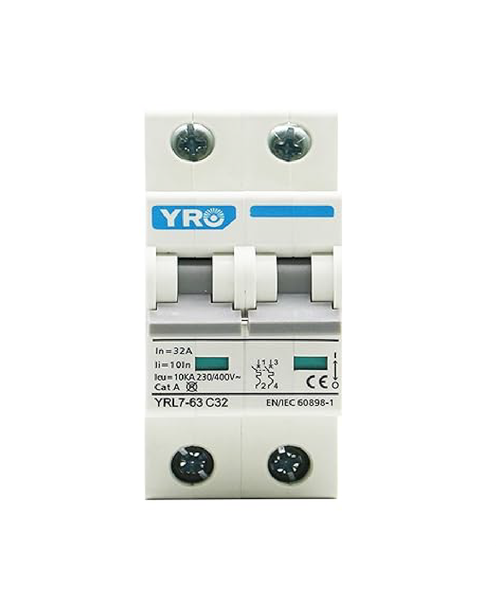 Interruptor Automático YRO YRL7 2P 63A 6kA 110/220V AC